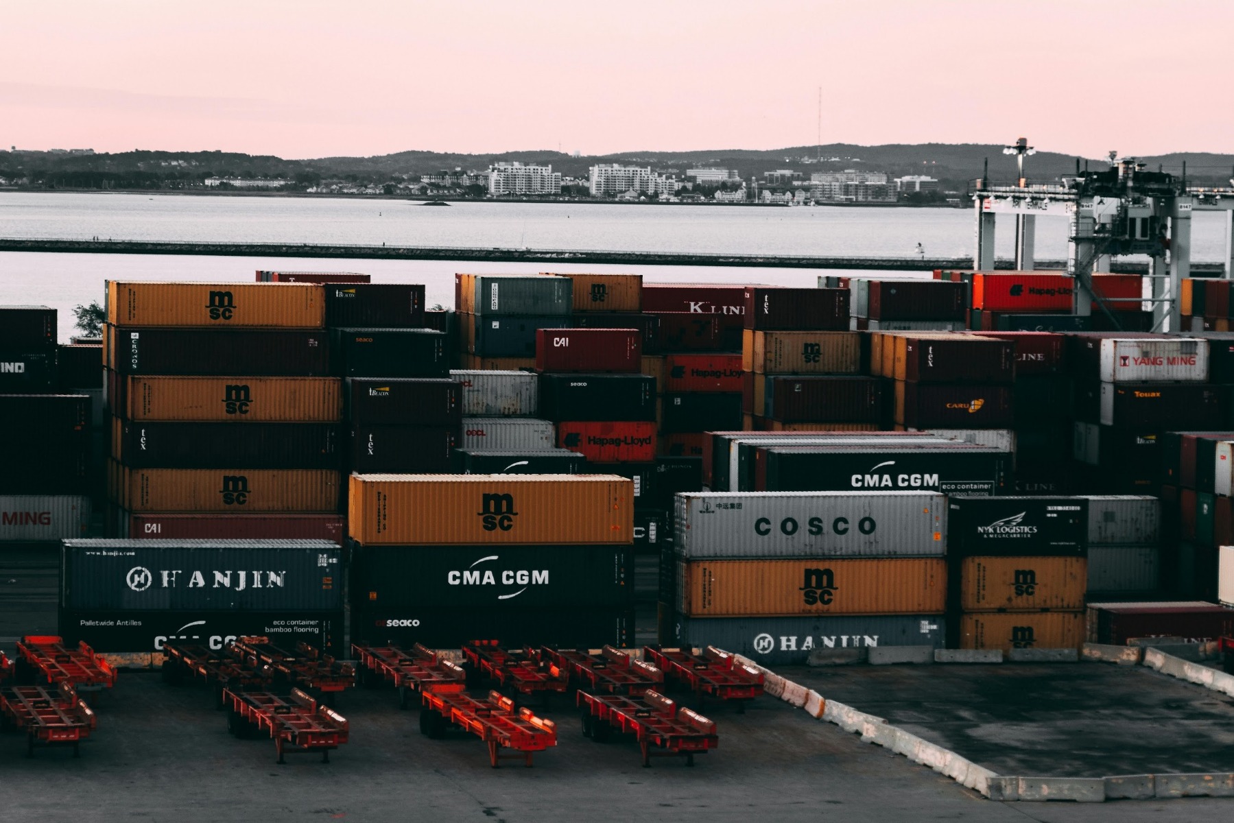Containers at the port after a successful export