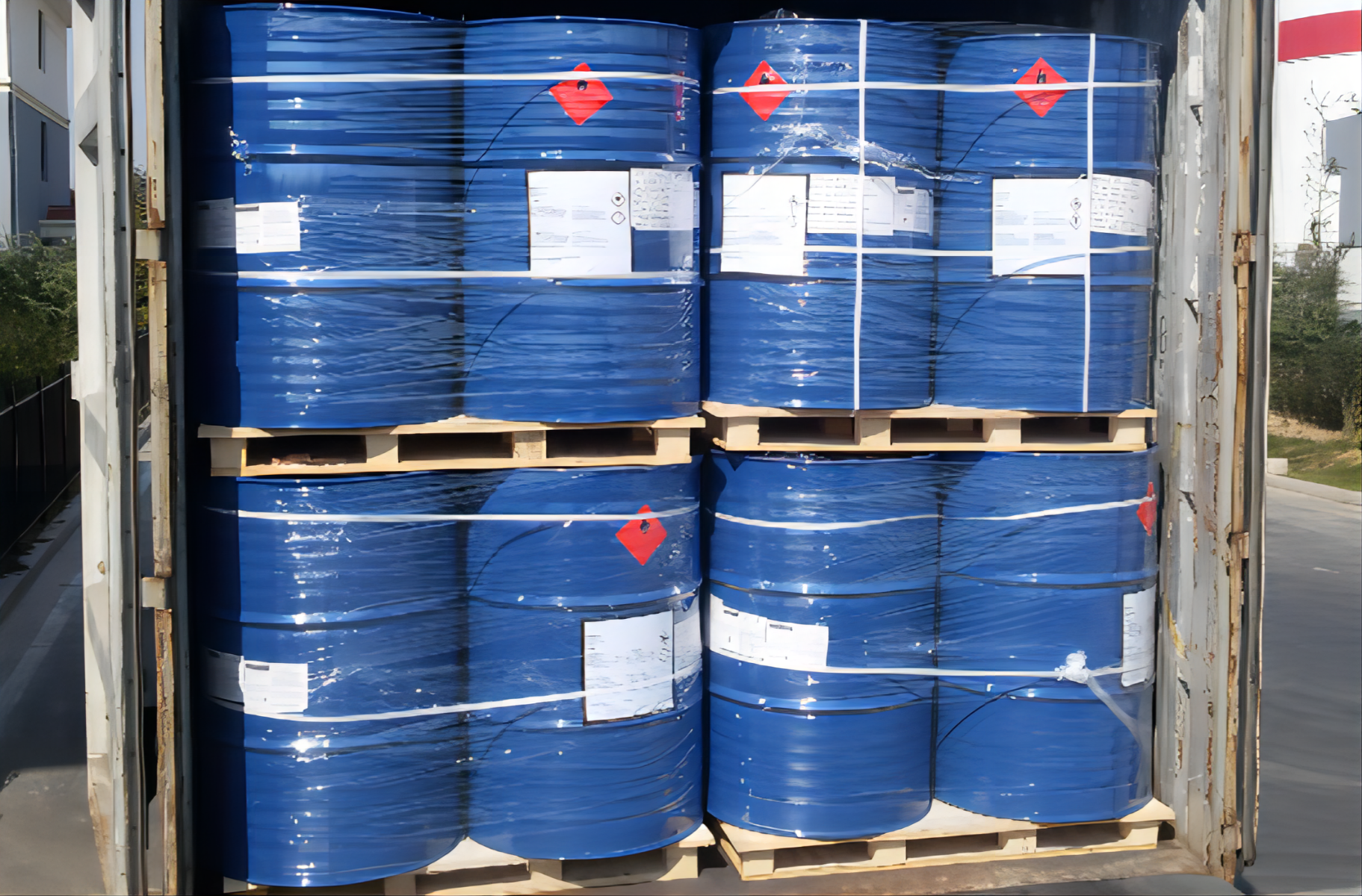 Ethyl Acetate loaded into container and ready for export in Camachem