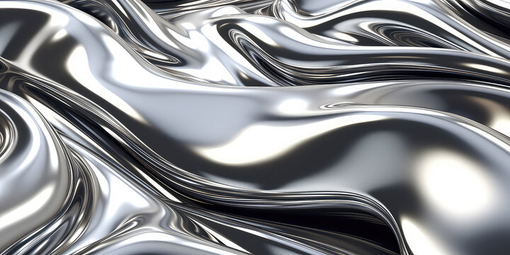close up of liquid silver