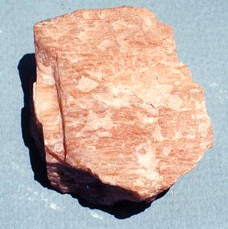 Close up of a potassium feldspar stone 