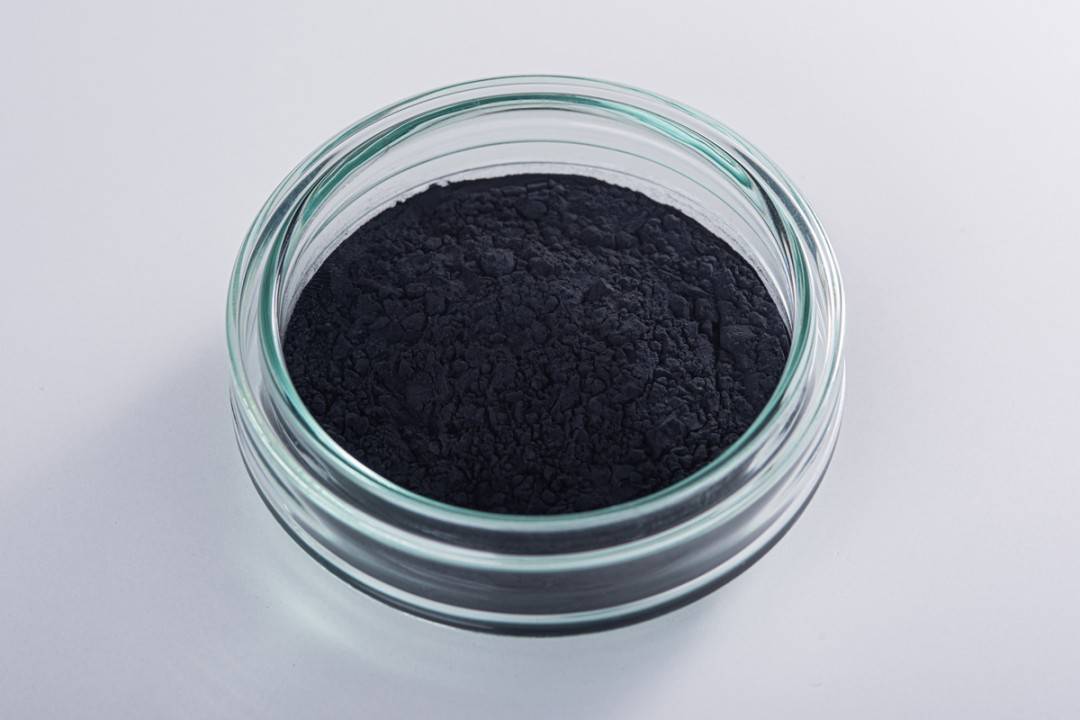 Lithium cobalt oxide powder close up