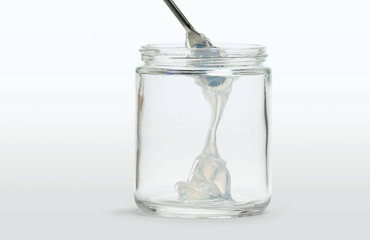Silicone liquid close up
