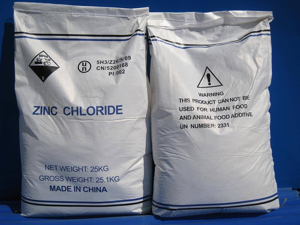 Zinc Chloride sealed for shipment