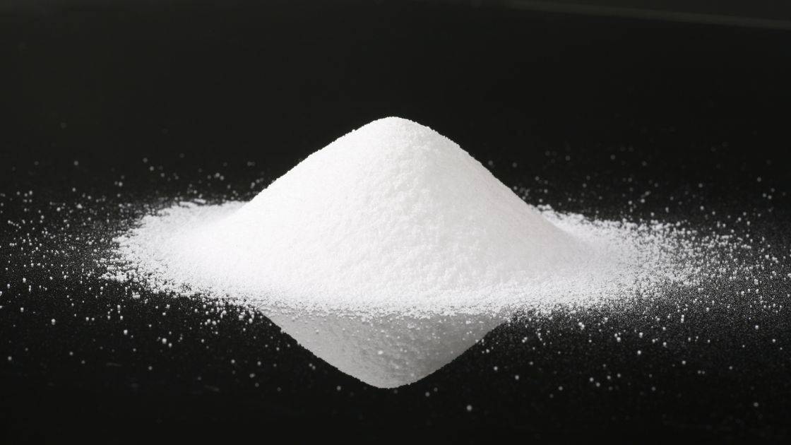 Close up of solid ammonium chloride