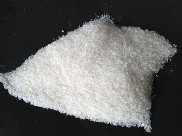 Close up of Caprolactam flakes 