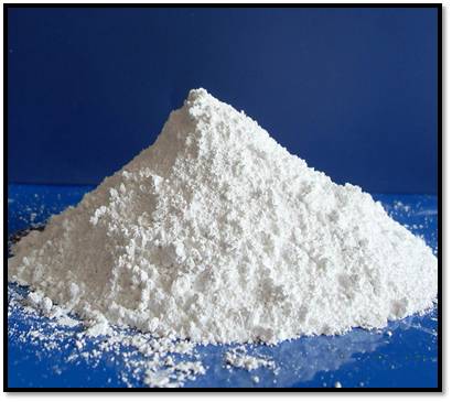 A mound of barium carbonate