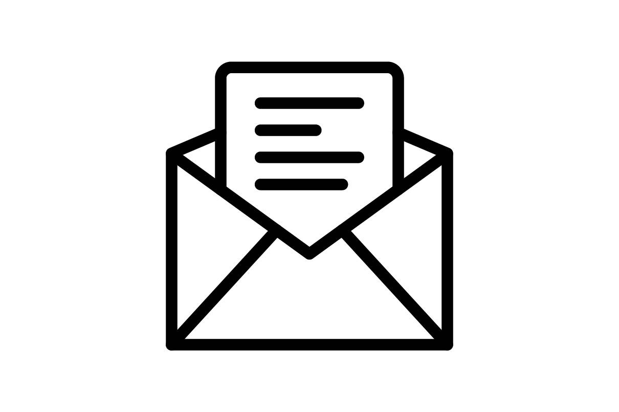 Image of a letter, representing the first development letter.