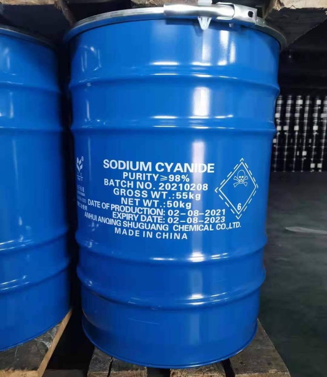 Sodium cyanide drums bulk depressant reagent for gold processing factories Australia.