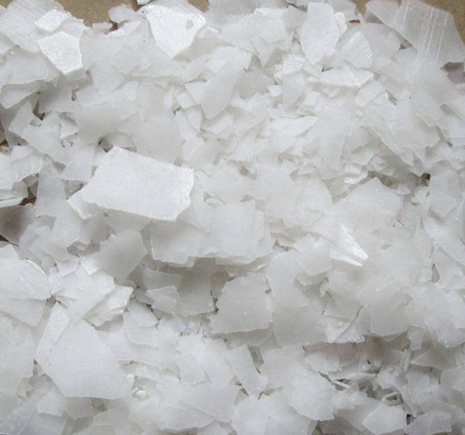 Sodium Hydroxide Flake Close Up