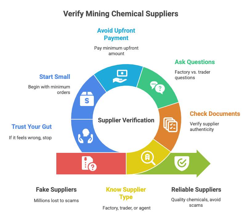 Conclusion: Stay Safe and Don't Fall for Cheap Prices. Real mining chemicals cost real money. Verify before you trust cheap prices.