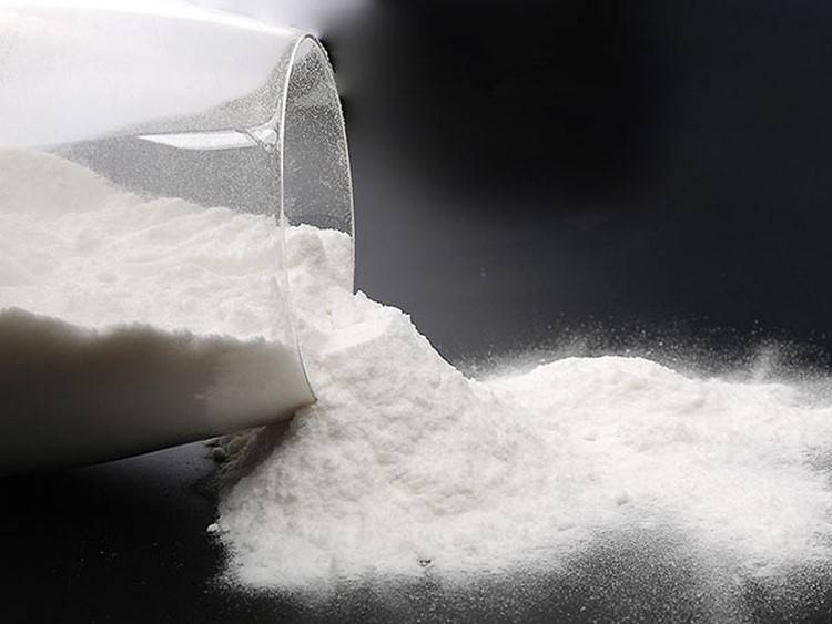 close up of sodium bicarbonate powder